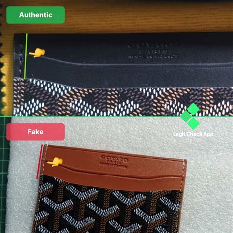 how to spot fake goyard card holder|how to authenticate goyard.